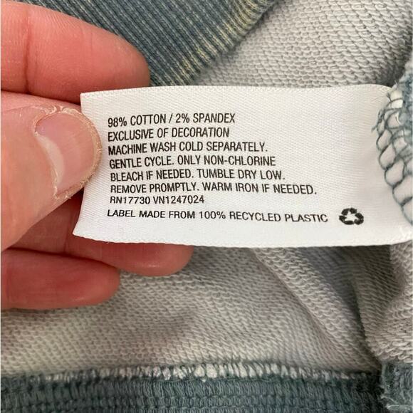 Joy Lab Women's L Blue Gray Animal Print Crop Pullover Sweatshirt - Picture 5 of 6